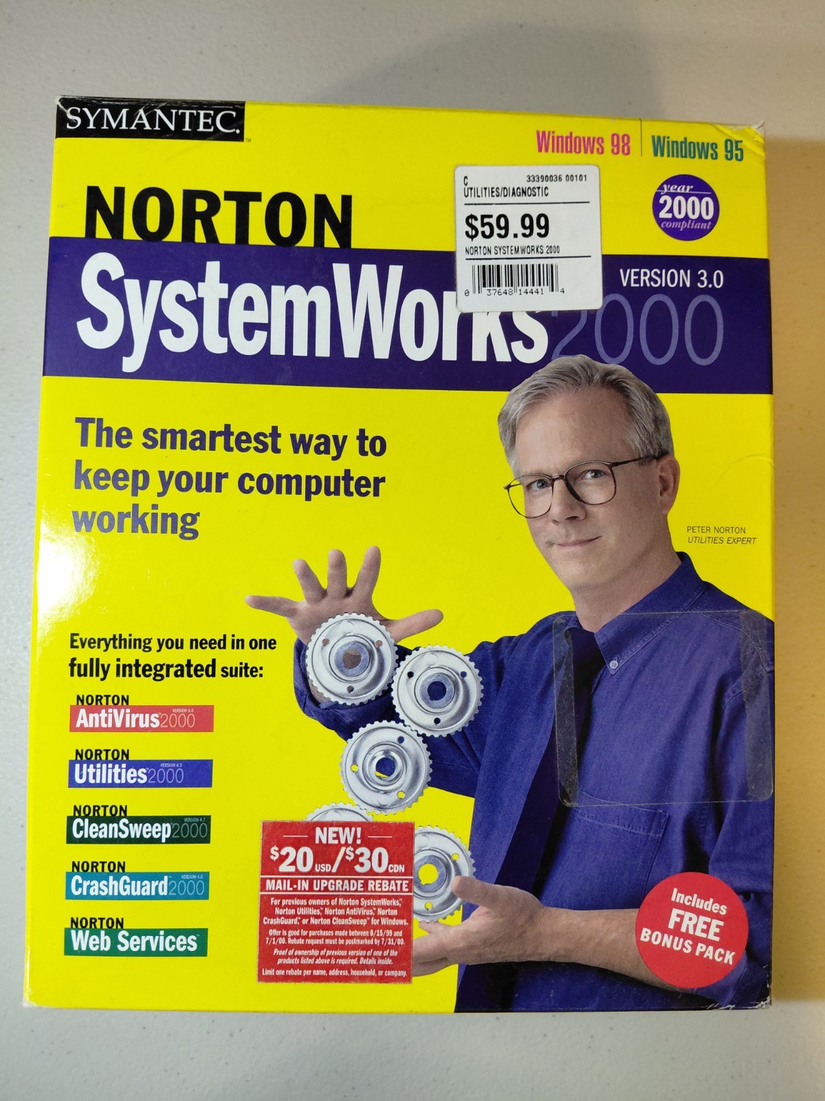 Symantec Norton SystemWorks 2000 v3.0 CD w/ Manuals Win 95/98 UNTESTED 