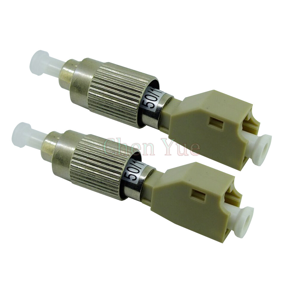 2pcs LC Female to FC Male Fiber Optic Hybrid Adapter MM 50/125  Fiber Connector