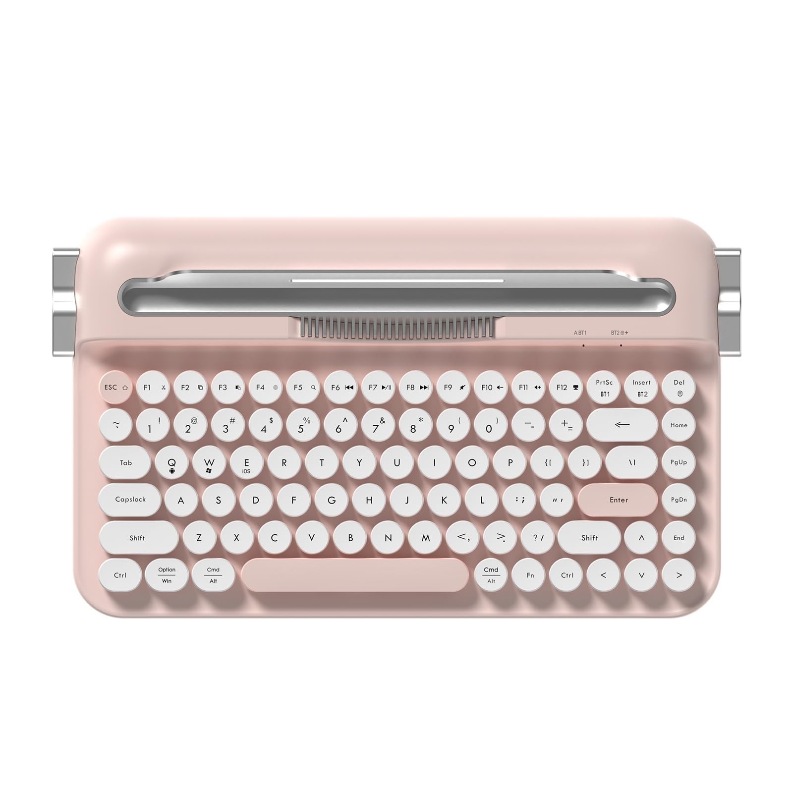 Ajazz AF84 Wireless Membrane Silent Typewriter Keyboard, Bluetooth/2.4G Dual-...