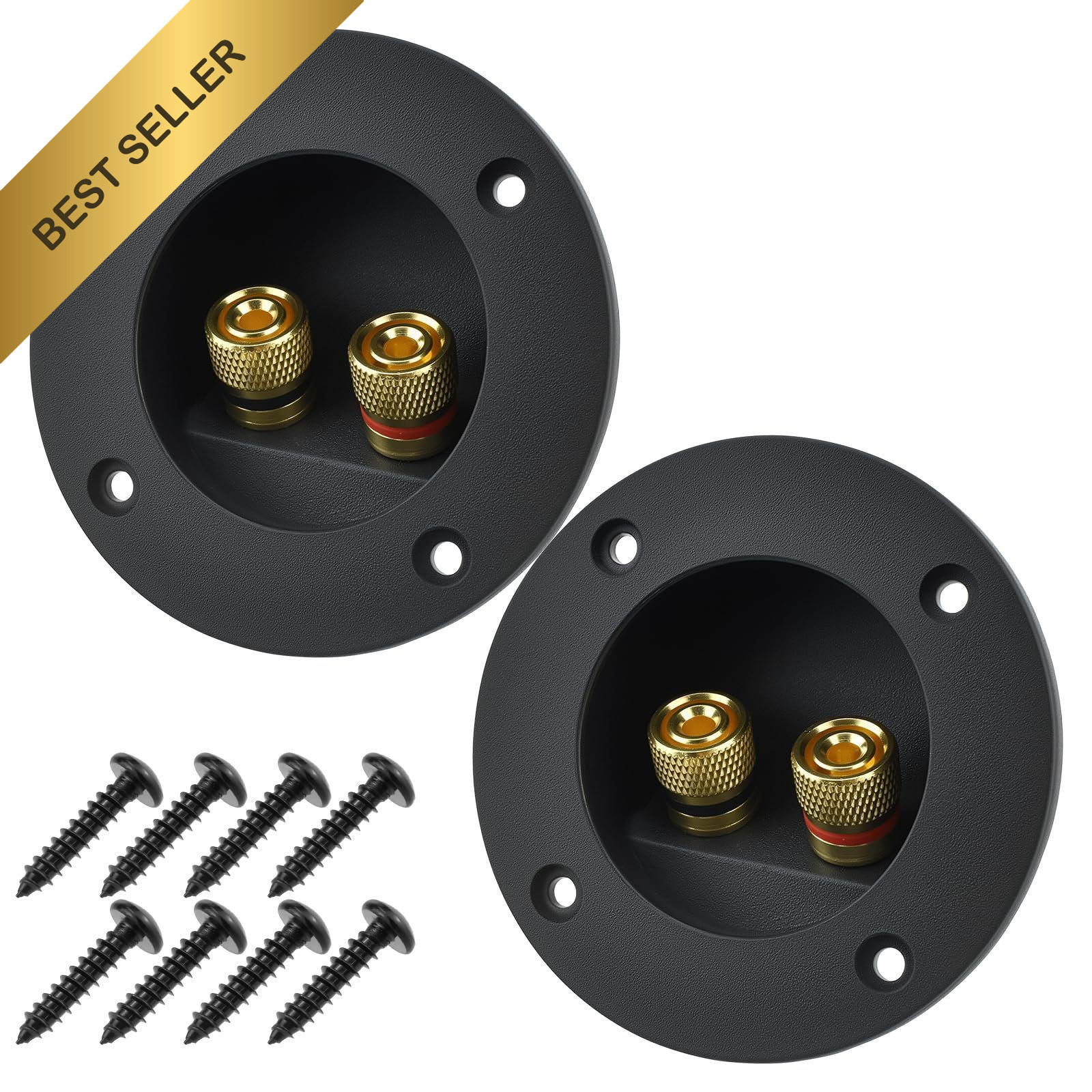 2PCS 3 Inch Speaker Terminal Cups 2 Way Spring Binding Posts Car Home Audio