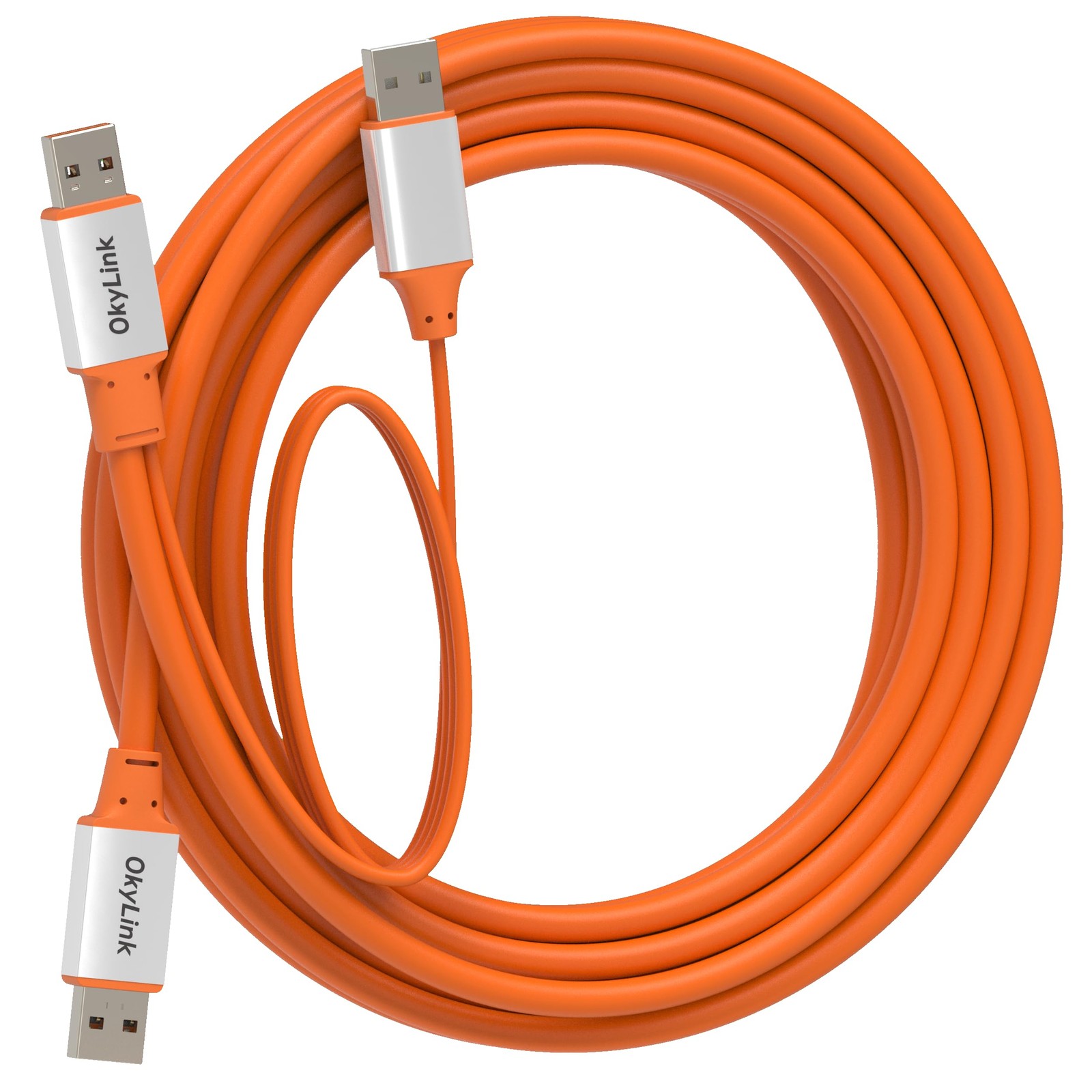 16ft (5M) Active USB 3.2 Gen 2 15ft (5m), Orange cable + White shell