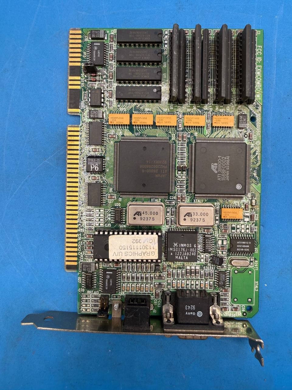 ATI 68800 ISA VGA Graphics Card P/N 1021111750 Vintage PC RE