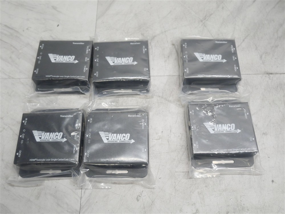 Set of 3 Vanco HDMI Extender Over Single Cat5e/Cat6 Cable Model HDMIEX50 SETS
