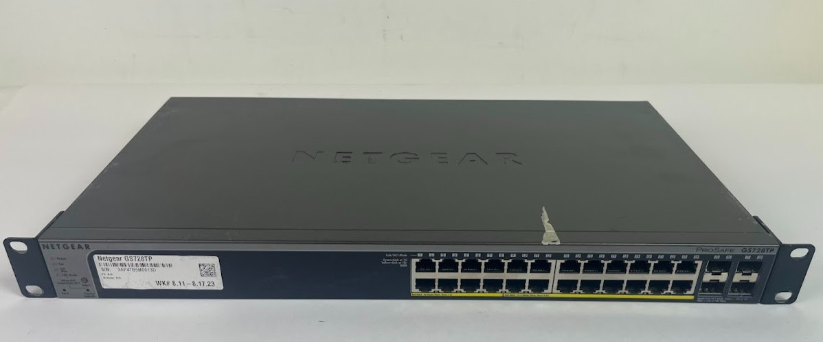 NETGEAR ProSAFE GS728TP 24-Port Gigabit PoE+ Smart Switch 4x SFP