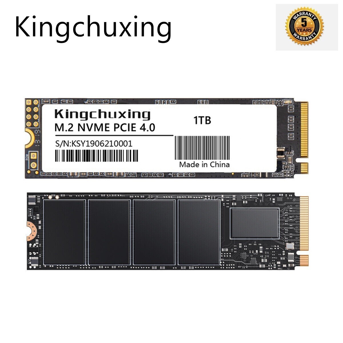 Kingchuxing 1TB Gaming SSD PCIe 4.0 NVMe M.2 Internal Solid State Drive For PS5