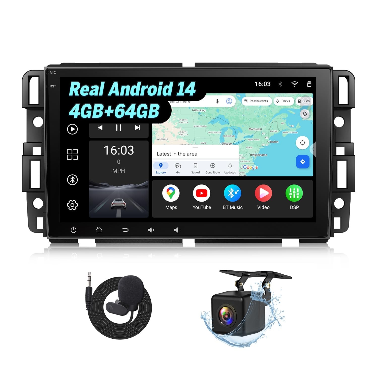 Eonon GMX7A 4+64G Android 14 Car Stereo for GMC/Chevy/Buick 07-13
