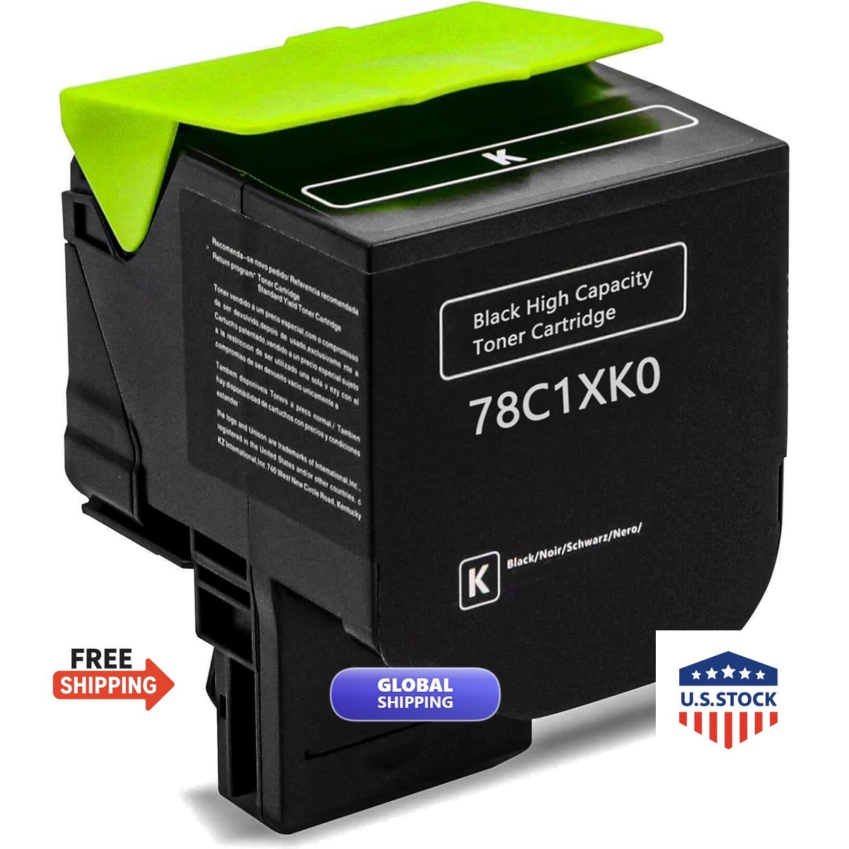 78C1XK0 Toner Cartridge Compatible for Lexmark CS421 CX421
