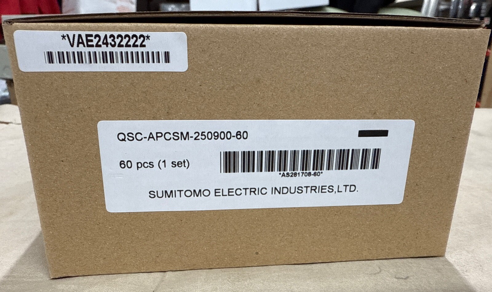 Sumitomo QSC/APC Connector 9/125µm Single Mode Fiber Optic Connector. Lot Of 60