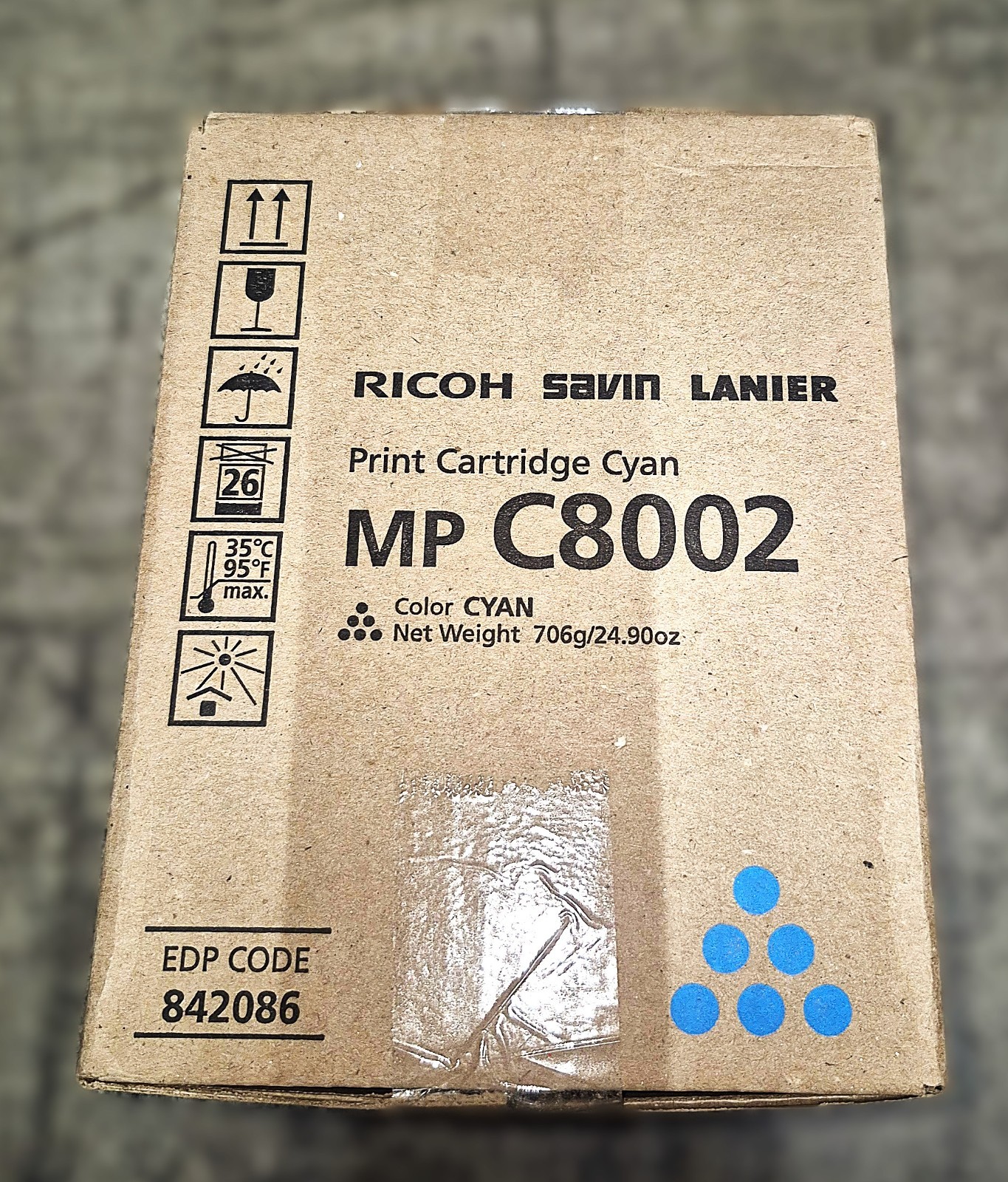 Genuine Ricoh MP C8002 842086 Cyan Toner Cartridge Ricoh/Savin/Lanier MP C6502SP