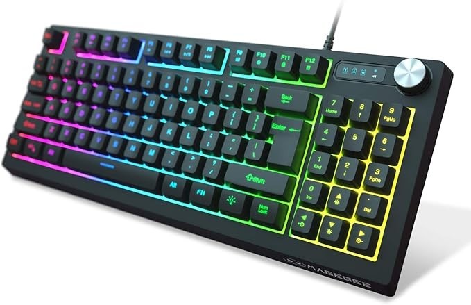 Gaming RGB Keyboard - MageGee GT698 w/ volume knob