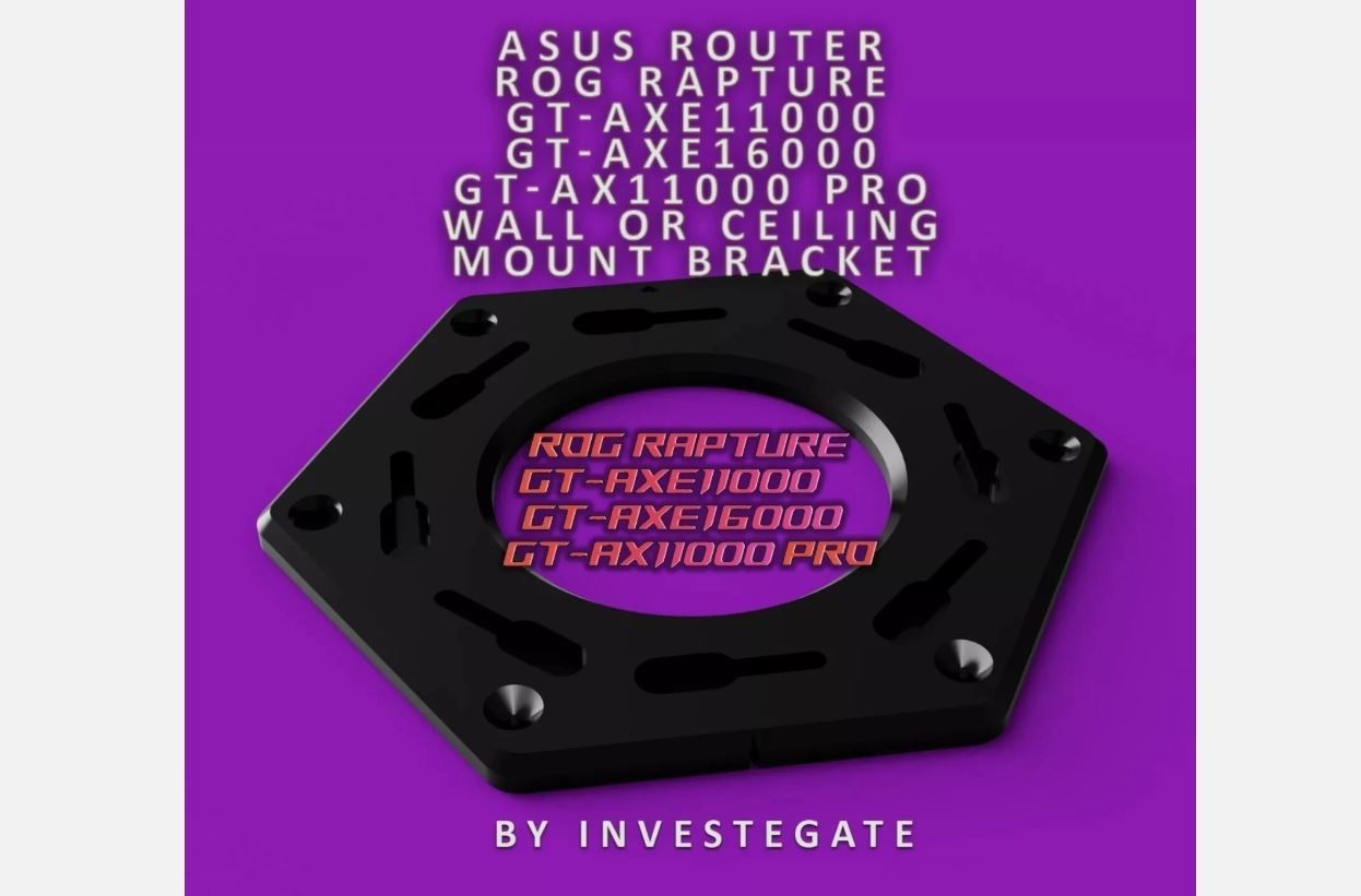 ASUS ROUTER WALL CEILING MOUNT BRACKET GT-AXE11000 GT-AXE16000 ROG RAPTURE 6E