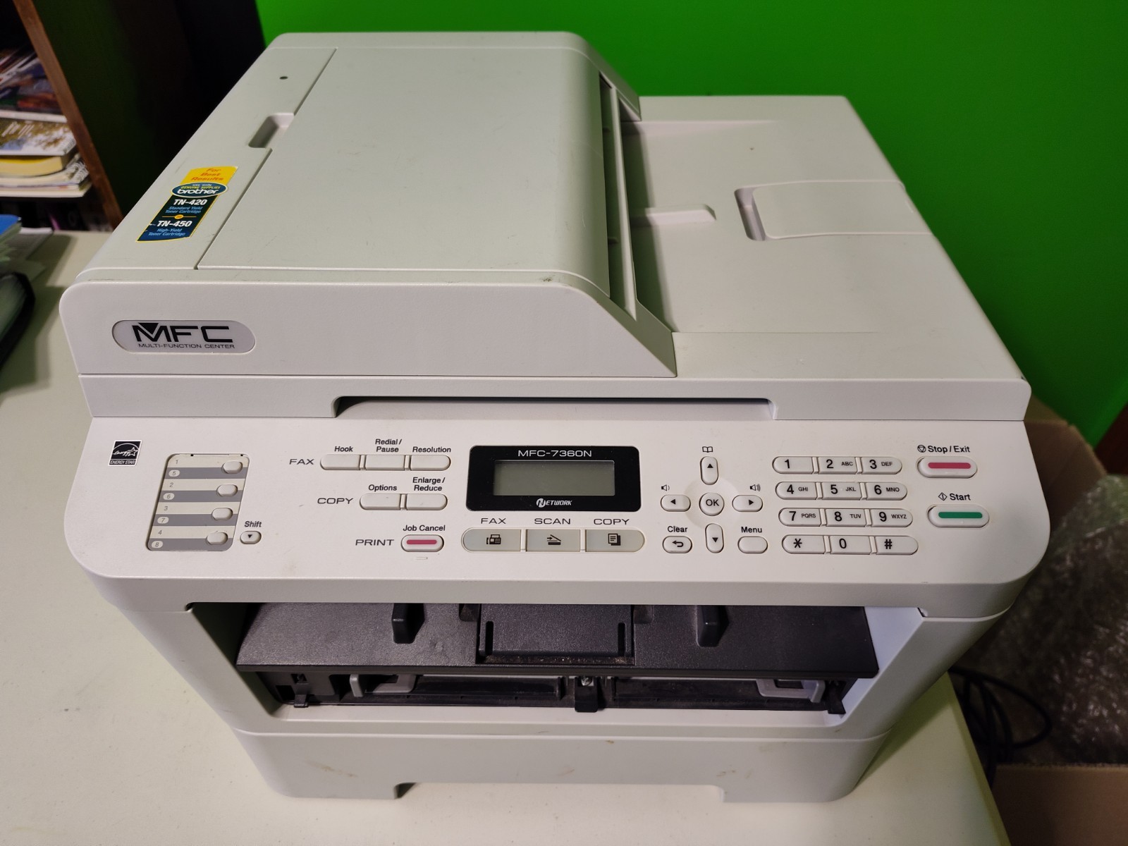 Brother MFC 7360N All In One Laser Printer Scanner Copier Fax Machine Toner