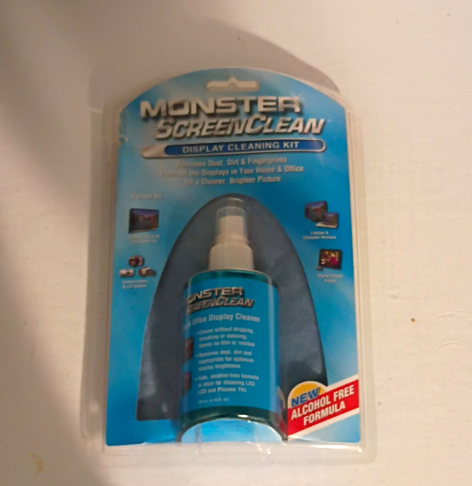 Monster ScreenClean Screen Display Cleaning Kit, Alcohol-Free Formula