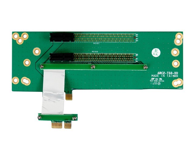 PCI-Express PCIE Dual (x1 x 2) Slot 2U Riser Card with Ribbon