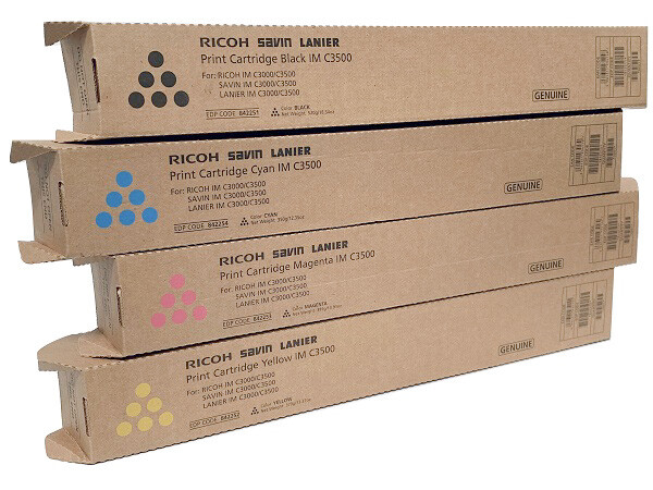 Genuine Ricoh Savin Lanier Toner SET IM C3500 C3000  842251 842252 842253 842254