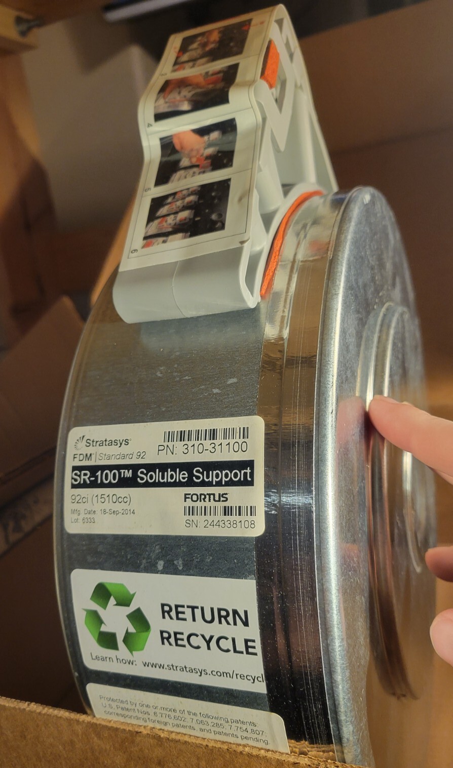 Stratasys Fortus Classic SR-100 Support 92ci - New/Sealed