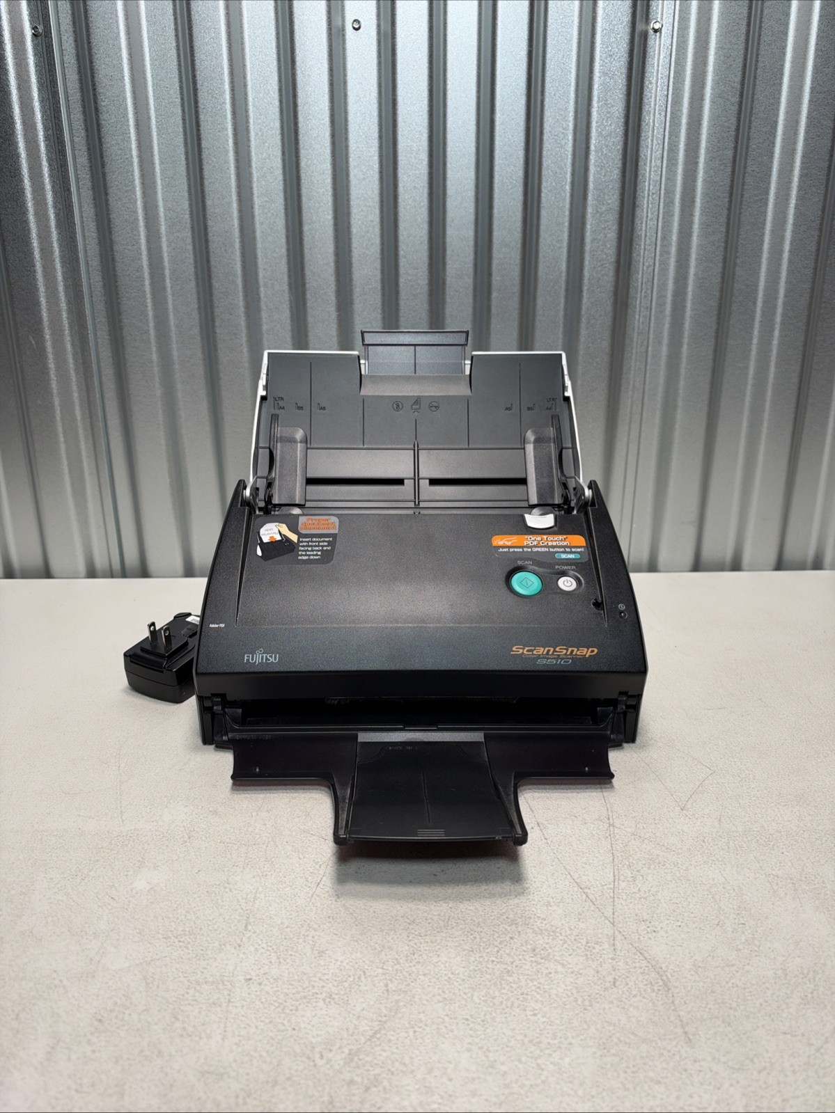 Fujitsu ScanSnap S510 Color Duplex USB Scanner w/ Power Adapter - Works