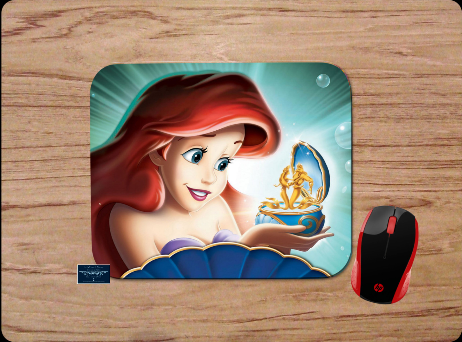 ARIEL THE LITTLE MERMAID DISNEY INSPIRED CUSTOM PC MOUSEPAD DESK MAT