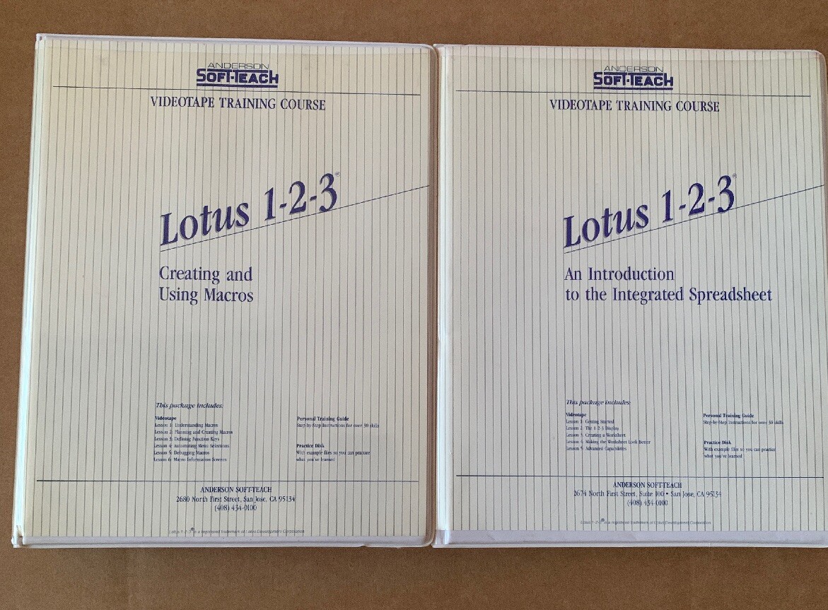 Lotus 1-2-3 Video Training Course W/disks