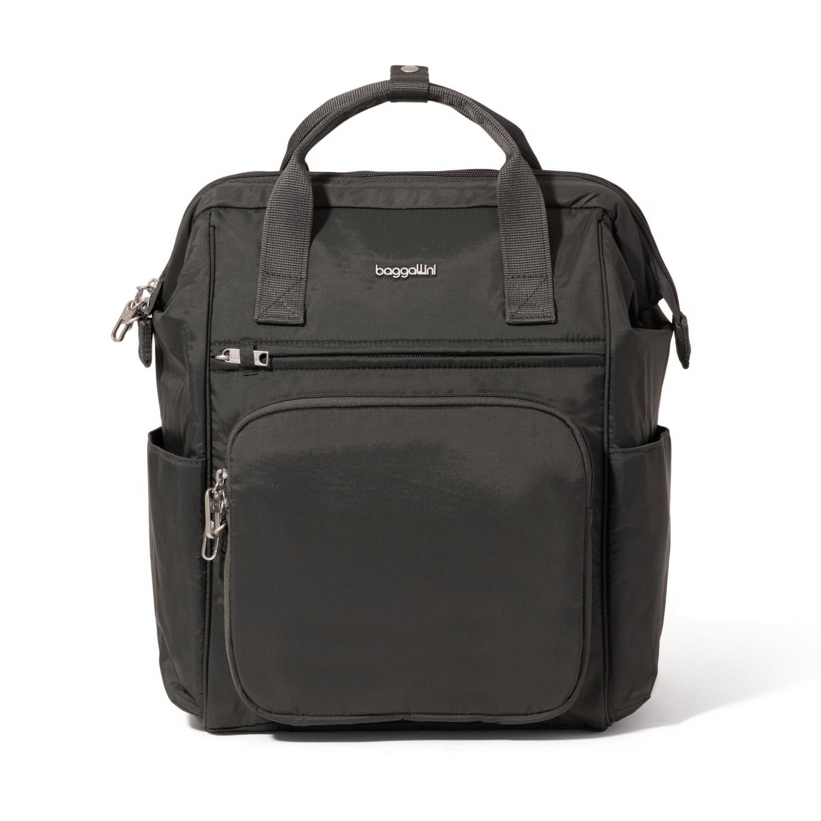 Baggallini Securtex Anti-Theft Windsor Backpack for Travel, Medium, Charcoal