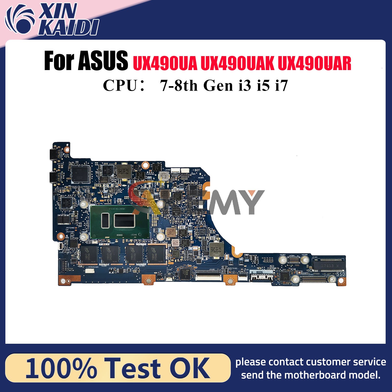 UX490UA Laptop Motherboard For ASUS UX490UAK UX490UAR Mainboard W/CPU