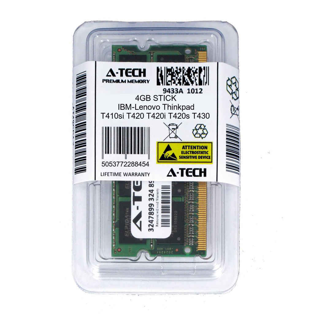 4GB SODIMM Memory RAM for IBM Lenovo Thinkpad T410si T420 T420i T420s T430 T430i
