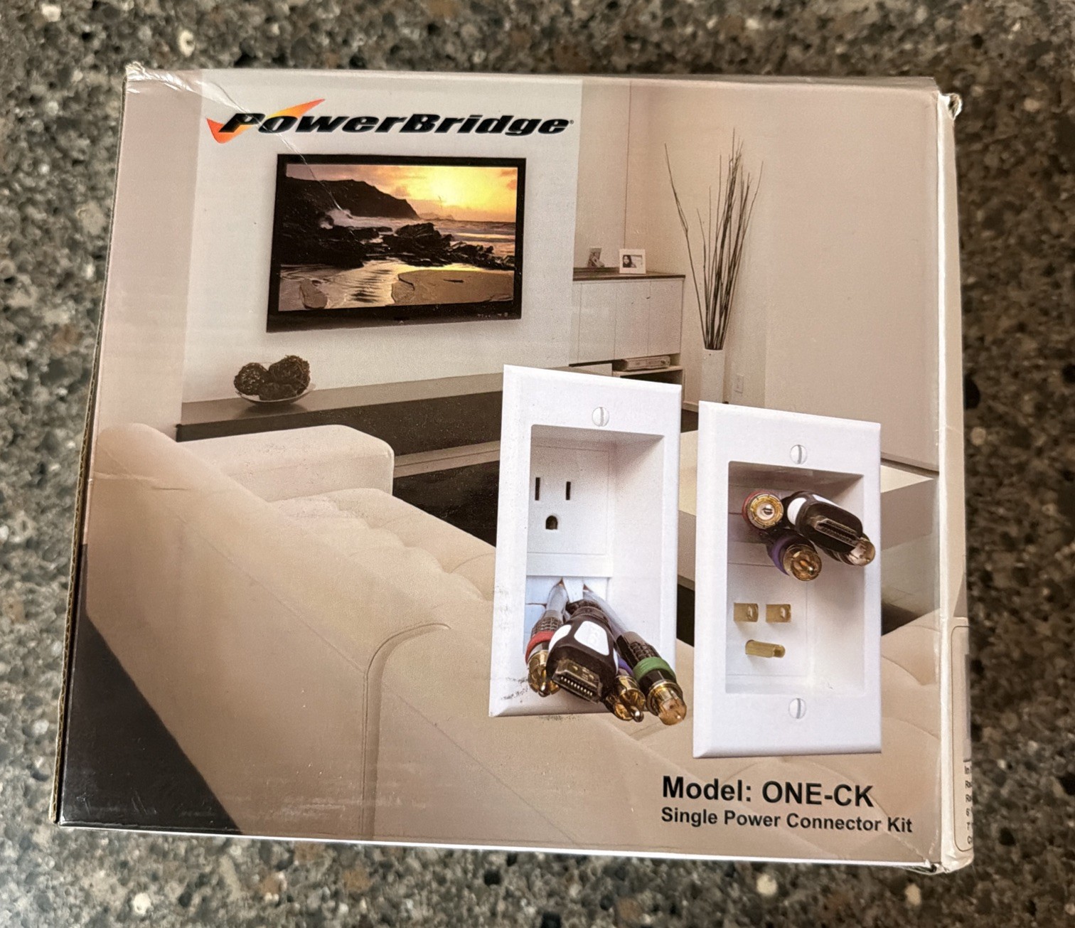 PowerBridge ONE-CK Single Power Outlet Connector Kit In-Wall Cable Management