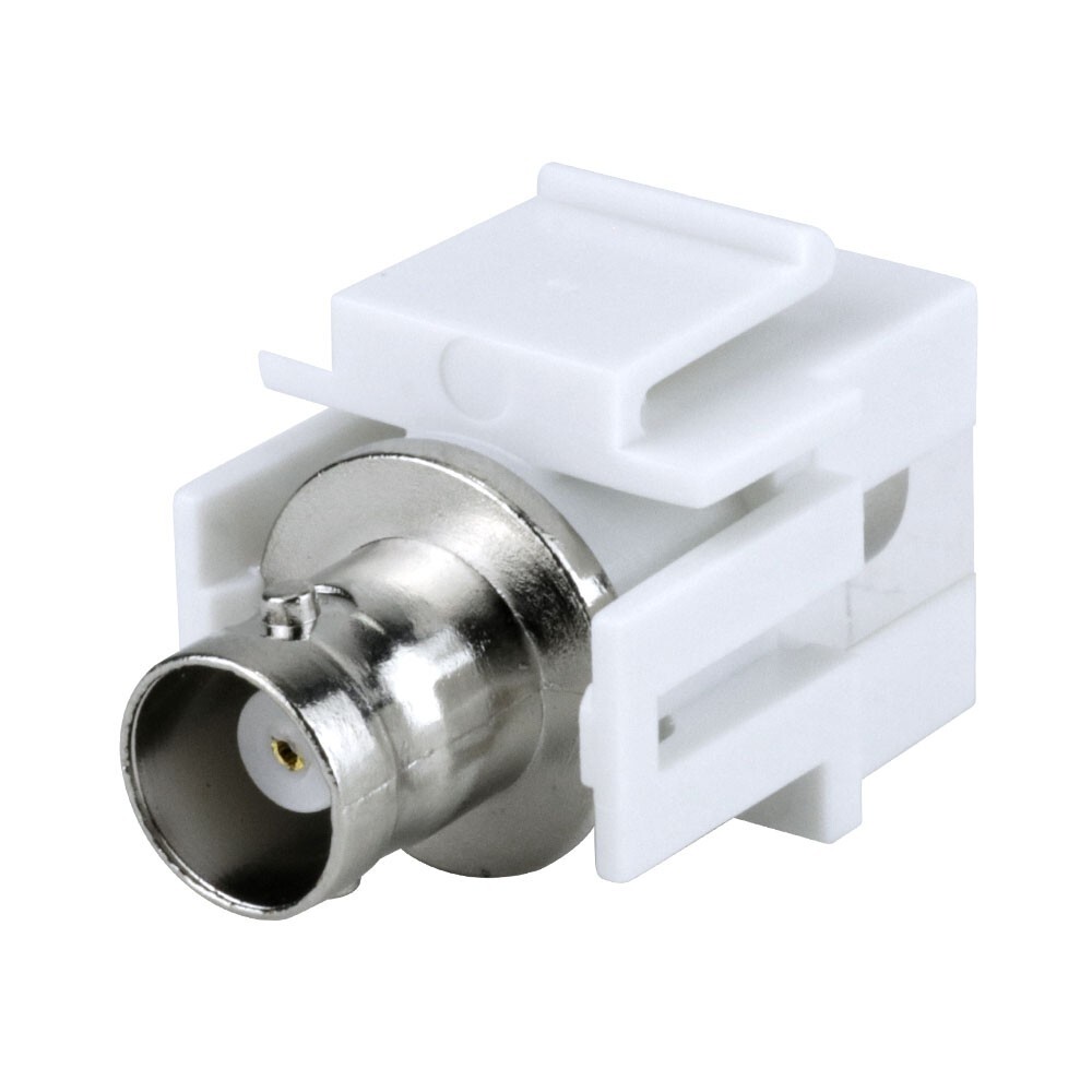 Construct Pro™ BNC-Female Keystone Jack-Pass Through (White)