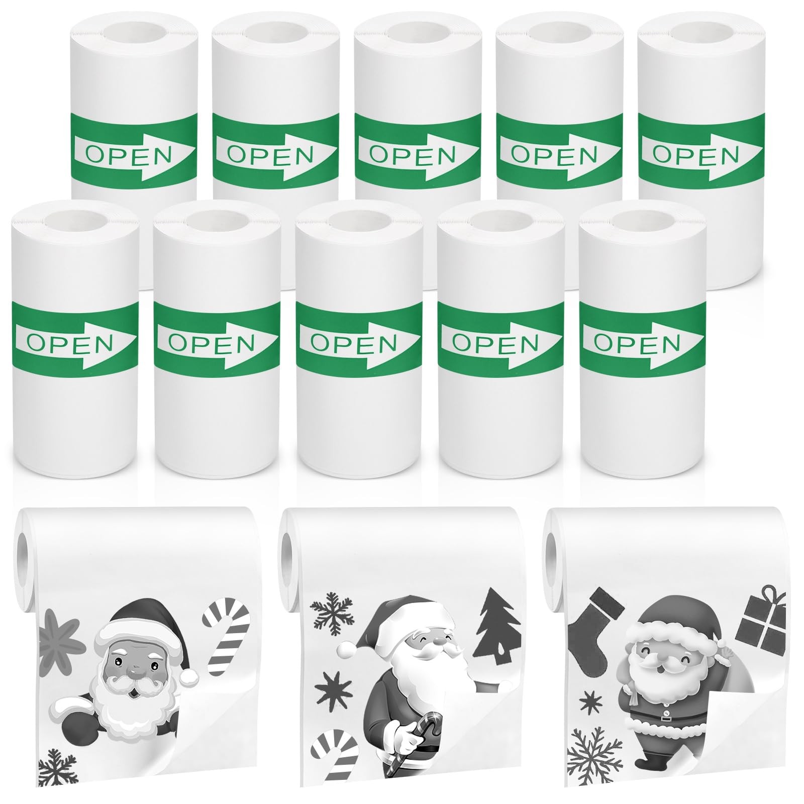 10 Rolls Mini Thermal Printer Sticker Paper, 57 X 25mm Self-Adhesive Thermal ...