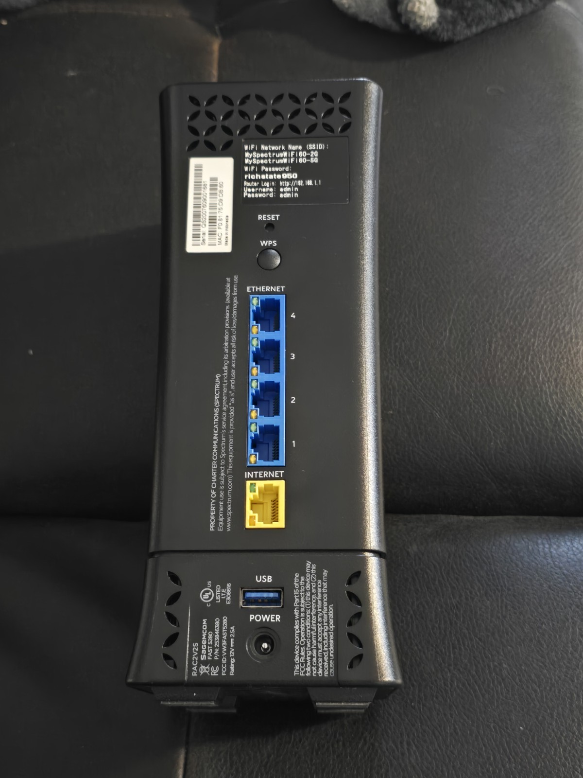 Spectrum RAC2V1K (Askey) Wave 2 dual-band Wi‑Fi router/Gateway Tested