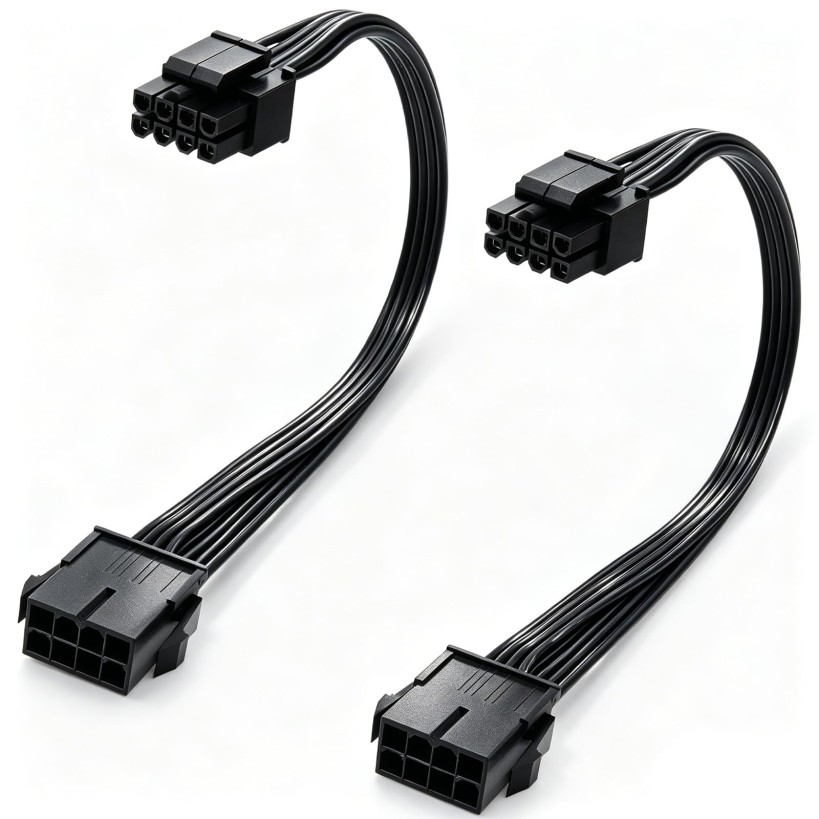 COMeap (2-Pack) CPU 8 Pin Extension Cable, Motherboard ATX CPU 8 Pin (4+4) Male