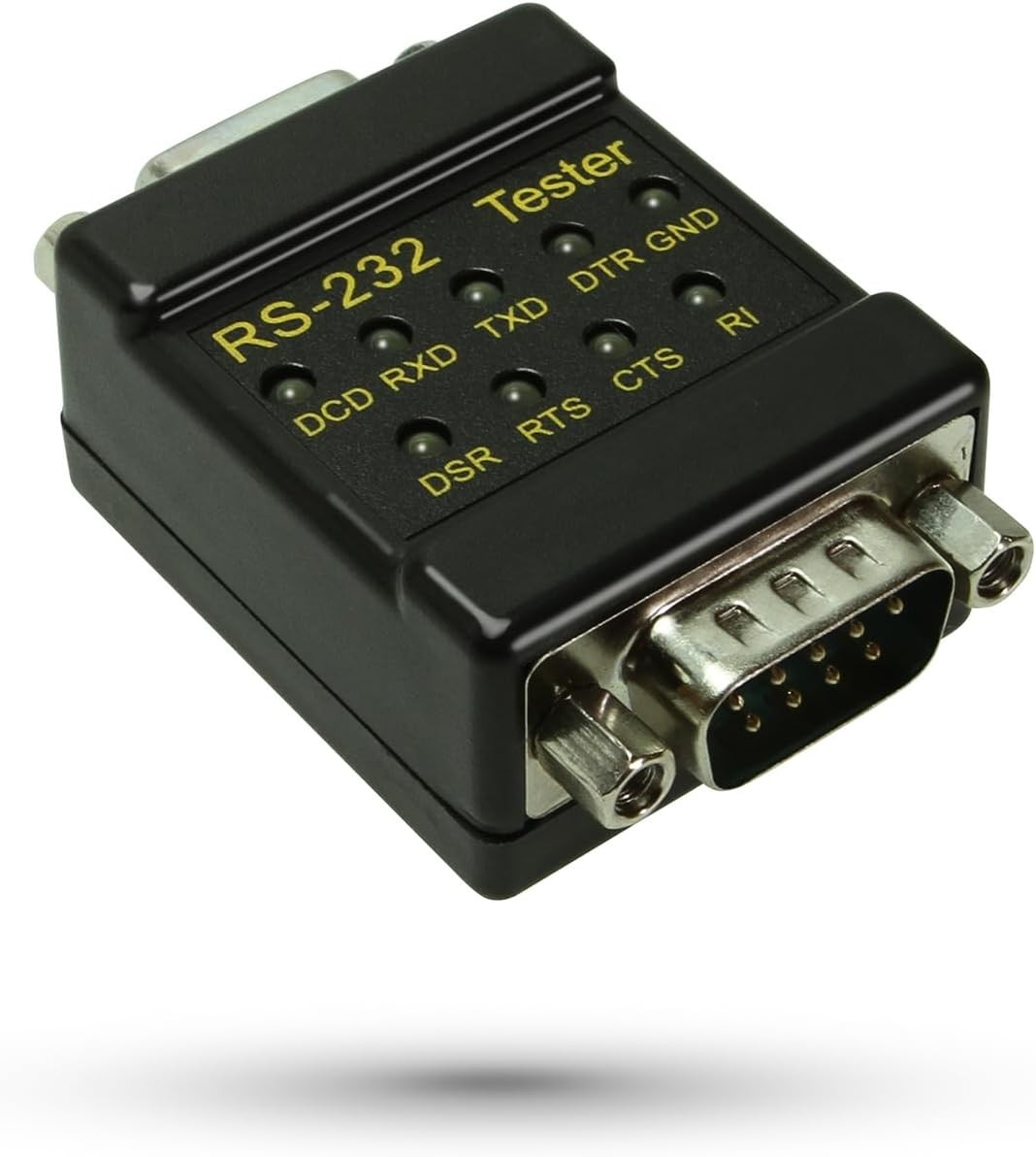 RS-232 LED Link Signal Tester - DB-9 Male to DB-9 Female Connections for Seri...
