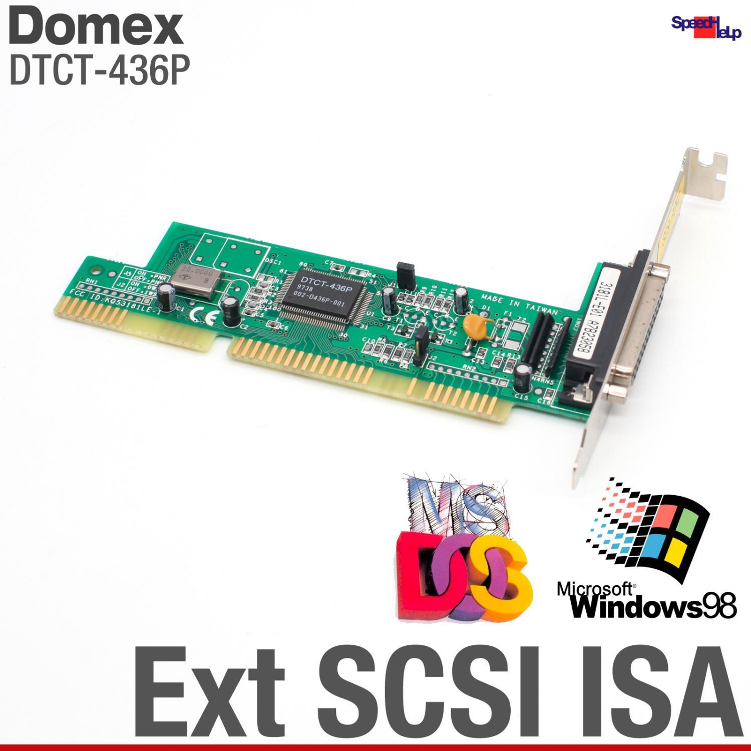 Isa Scsi Controller Domex Dtct-436p Dmx3181le External 25-Pol Cdrom Hdd Scanner