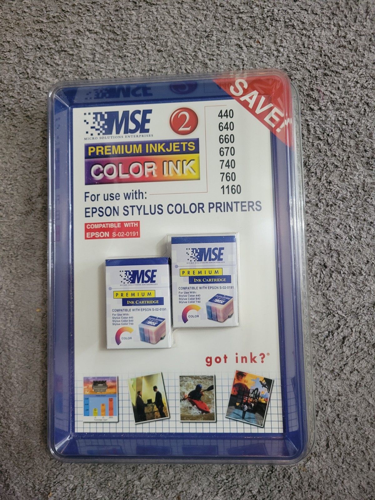 MSE Micro Solutions Enterprises Premium Color Ink Espon 2 Cartridges New