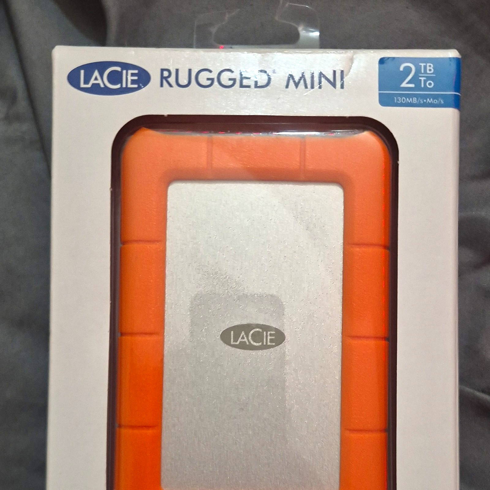 LaCie Rugged Mini 2TB Portable External HDD Shock/Rain Resistant USB 3.2 Orange