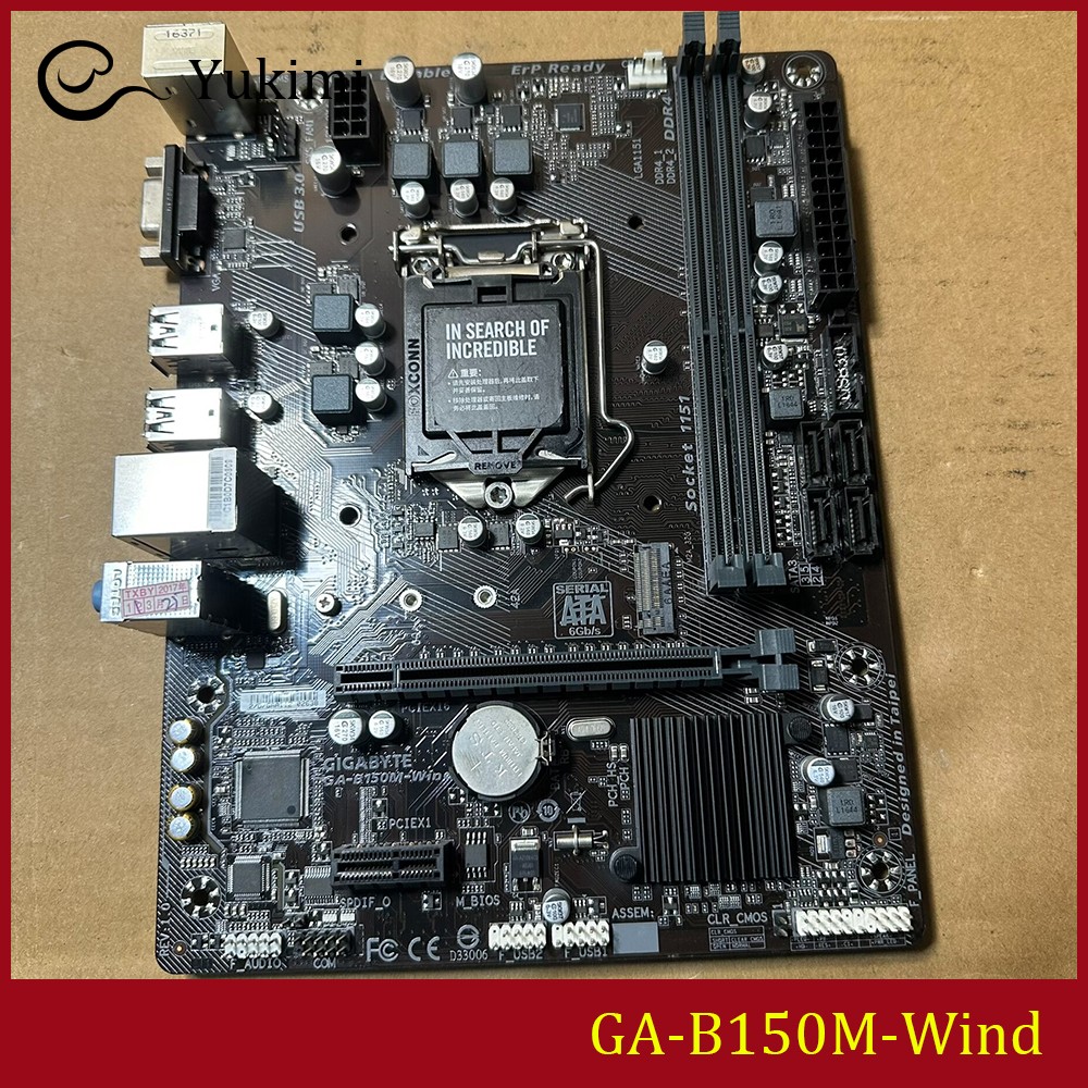 FOR GIGABYTE GA-B150M-Wind LGA1151 DDR4*2 32GB VGA Micro ATX Ｍotherboard Test