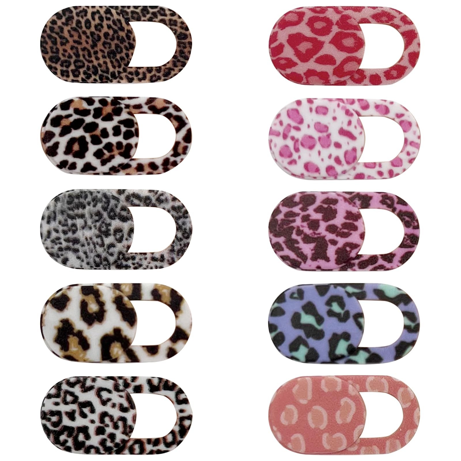 Leopard Print Webcam Cover Slide, Stylish Privacy Blocker for Laptops, Phones...