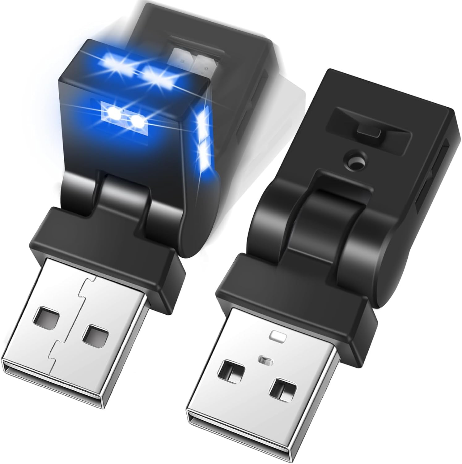 4 Pcs Mini USB LED Light Car LED Interior Lighting 5V RGB Portable Ambient Light
