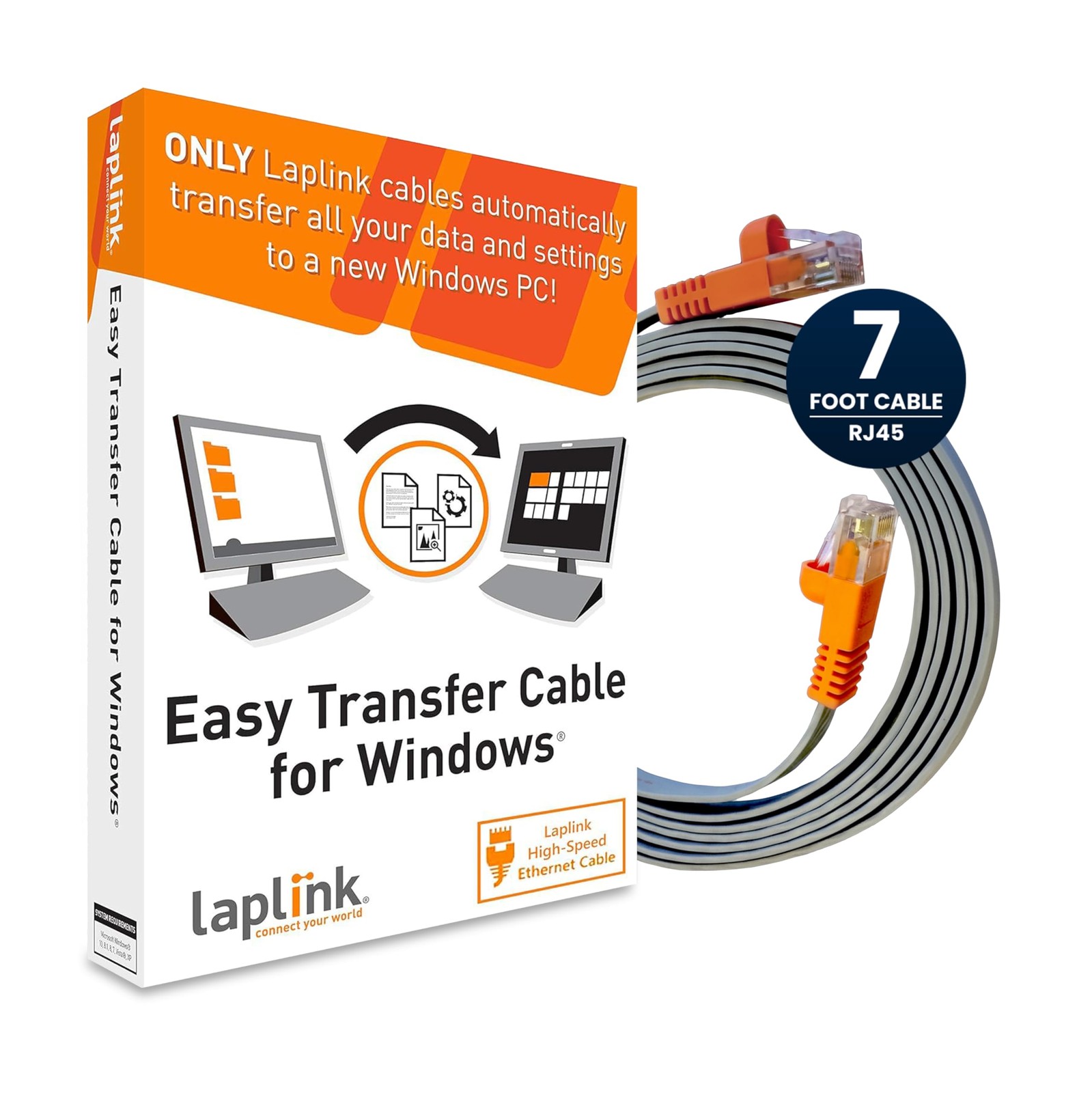 LAPLINK Easy Transfer Cable, Includes PCmover Express Data Black