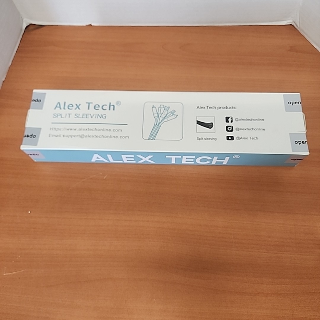 Alex Tech 25ft - 1/2 inch Cord Protector Wire Loom Tubing Cable Sleeve Split Sle