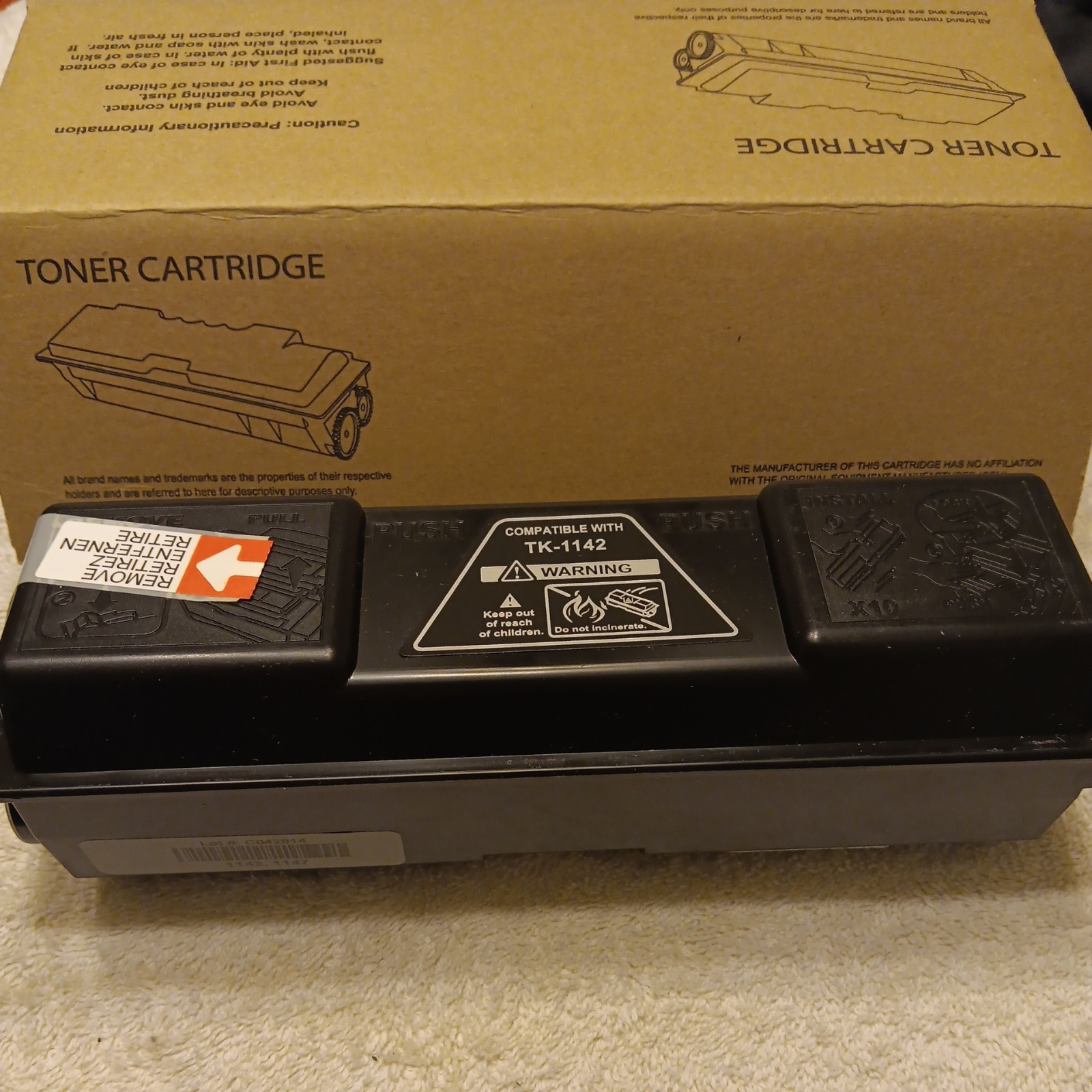 Compatible with TK-1142 Black Toner  
