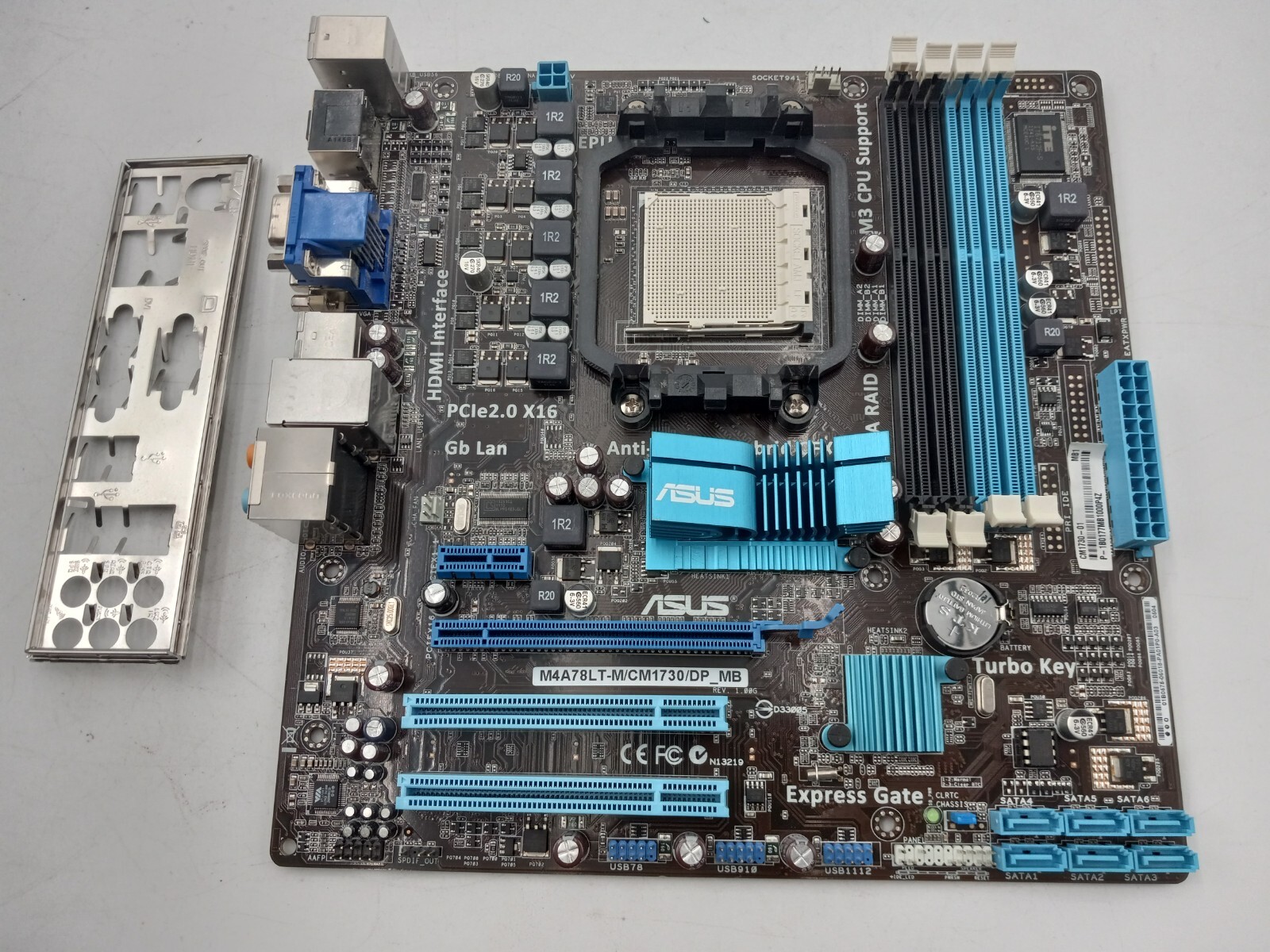 ASUS M4A78LT-M /CM1730/DP_MB SOCKET AM3 MOTHERBOARD (MBG91)