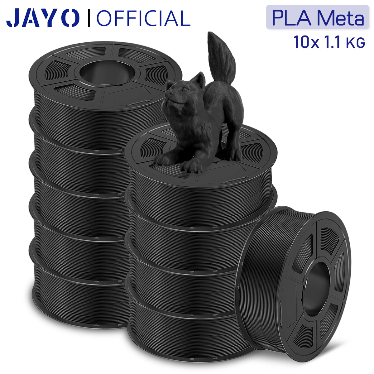 10X JAYO 1.1KG PLA Meta 1.75mm 3D Printer Filament Decorations/Toys/Crafts/Arts