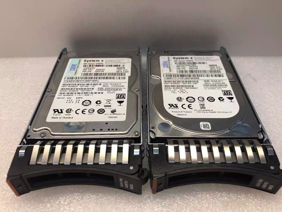 FOR IBM 500GB 42D0752 42D0753 42D0756 SFF 7200 RPM 2.5'' SATA Hard Drive*1