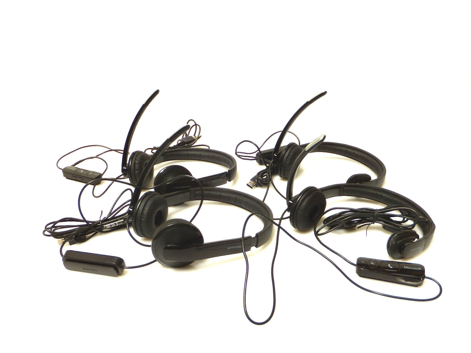 DEFECTIVE LOT Of 4 Microsoft LifeChat Headset Buisness USB Lync AS IS