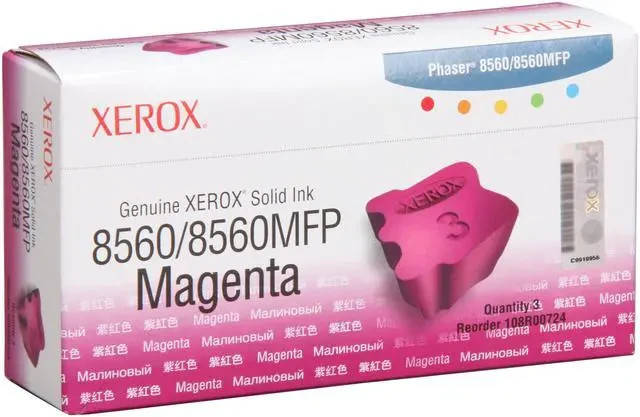 Original Xerox 108R00724 Ink Cartridge 3-Pack Magenta, We Ship Fast 