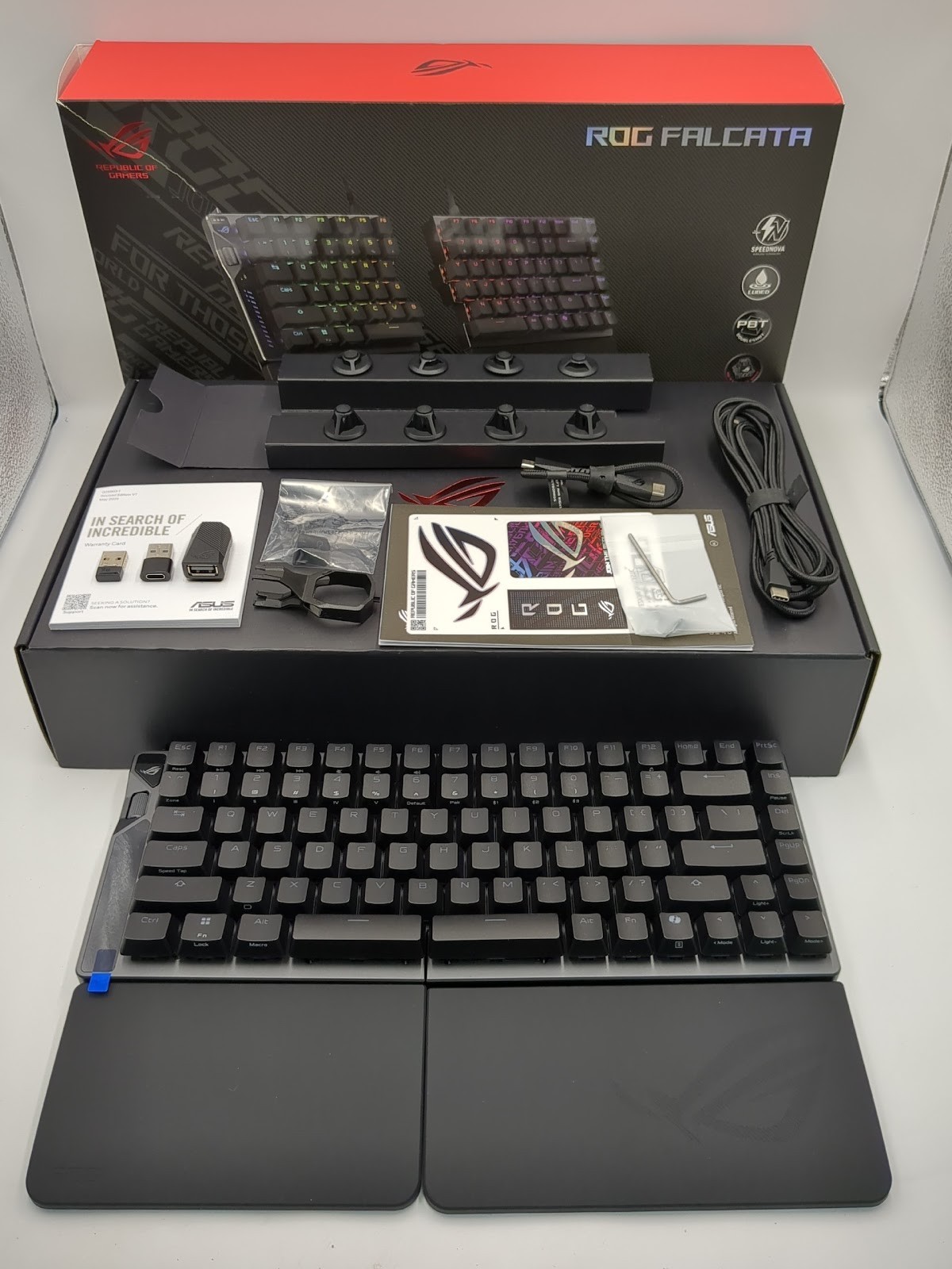ASUS ROG Falcata 75% Wireless Magnetic Hall Effect RGB Ergonomic Gaming Keyboard