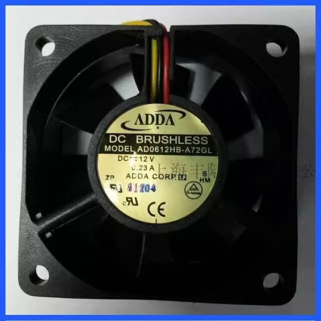 ADDA AD0612HB-A72GL 6025 DC12V 0.23A 6CM 3-Wire Dual Ball Cooling Fan