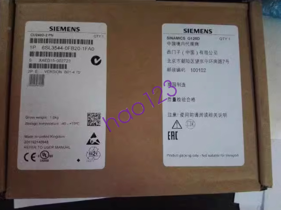 Siemens control unit 6SL3544-0FB20-1FA0 Fast delivery UPS/FedEx NEW
