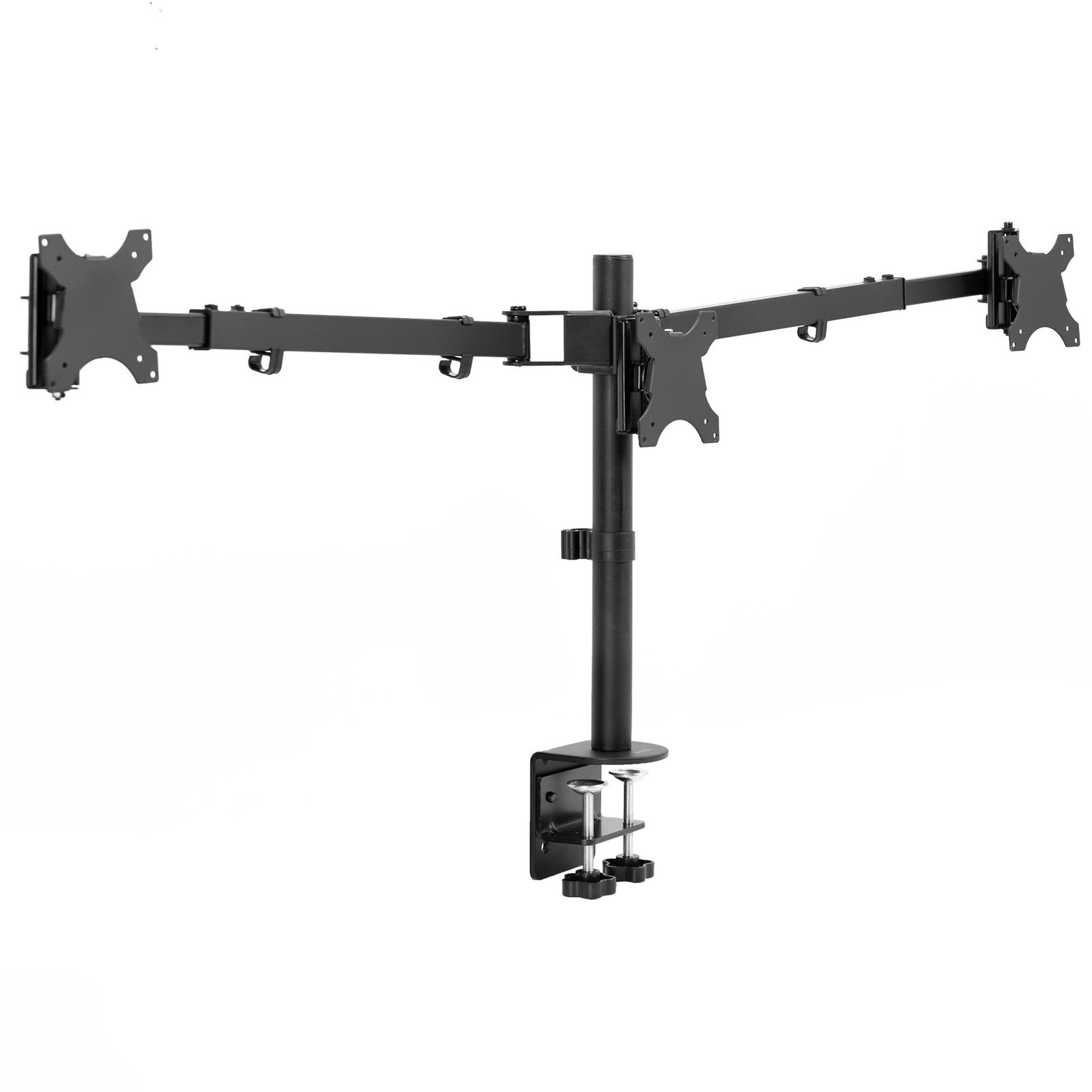 Heavy Duty Telescoping Triple Computer Monitor Desk Mount Adjustable Stand